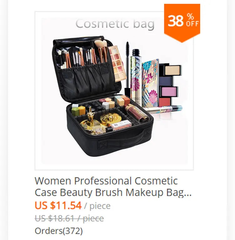 Cosmetic Bag For Women Multi-Functional Portable Travel Storage Makeup Case